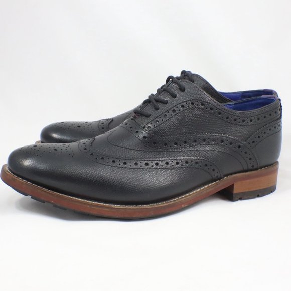 Ted Baker Shoes | Ted Baker London Guri 7 Mens Size 10.5 Black Dress Oxford Wingtip Full Brogue | Color: Black | Size: 10.5 | Outdoorind's Closet